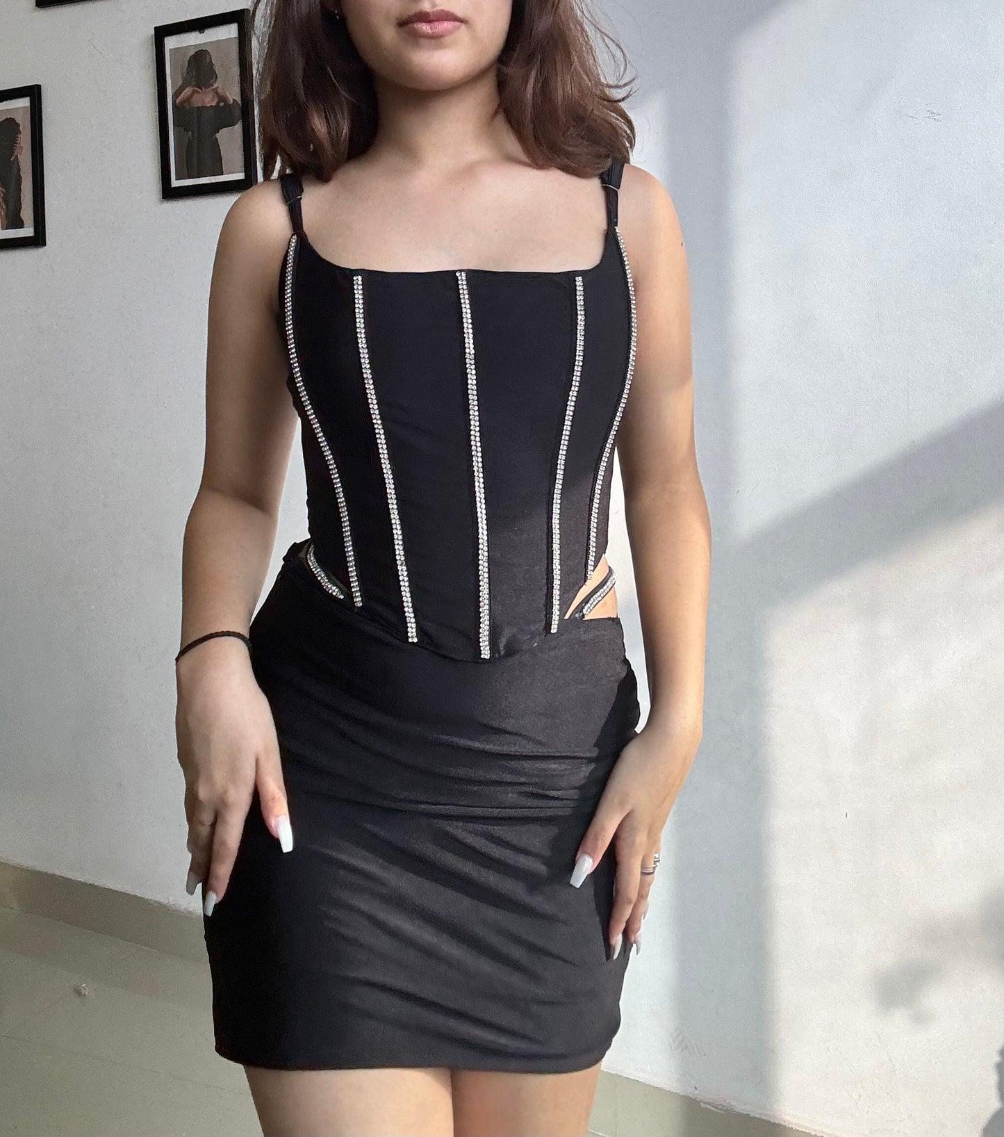 Bling corset co ord set