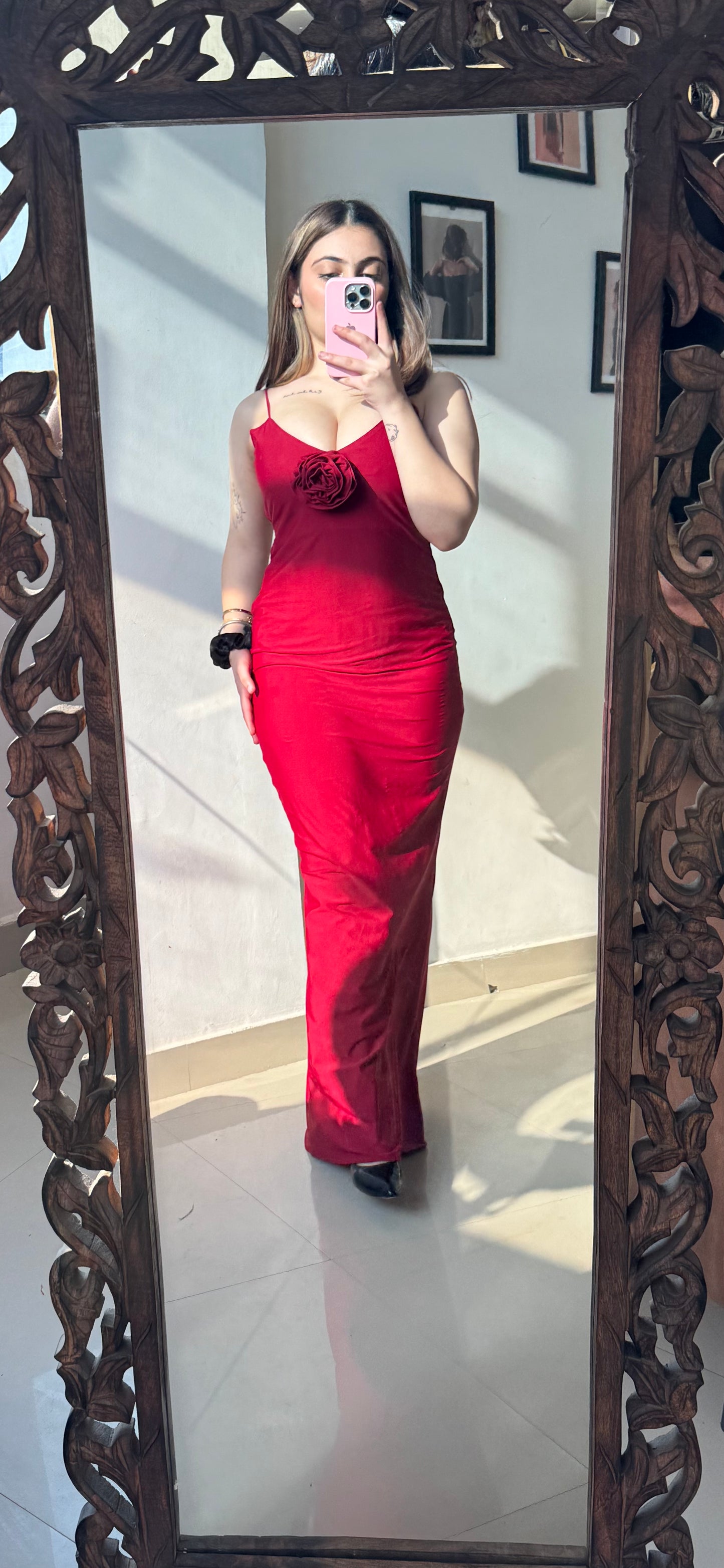 Rose slip gown
