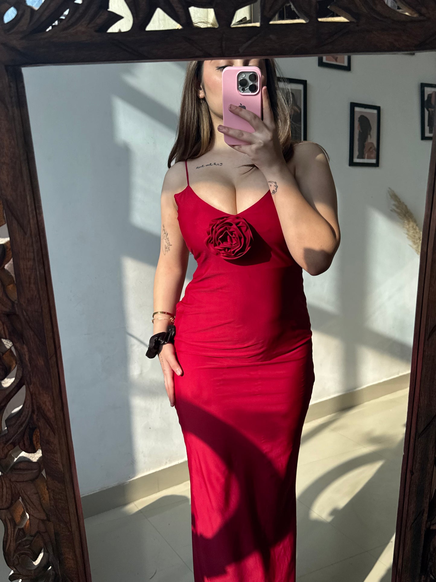 Rose slip gown