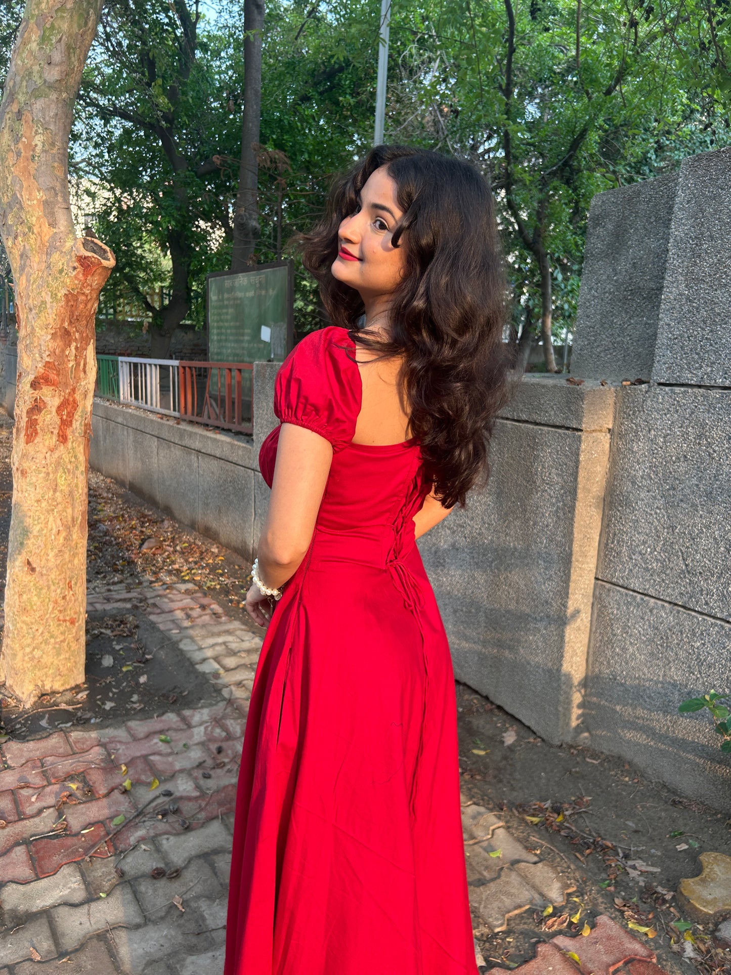 Kiara maroon dress