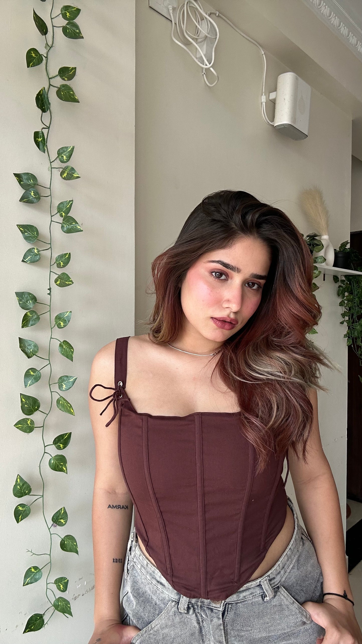 Espresso Hour corset top