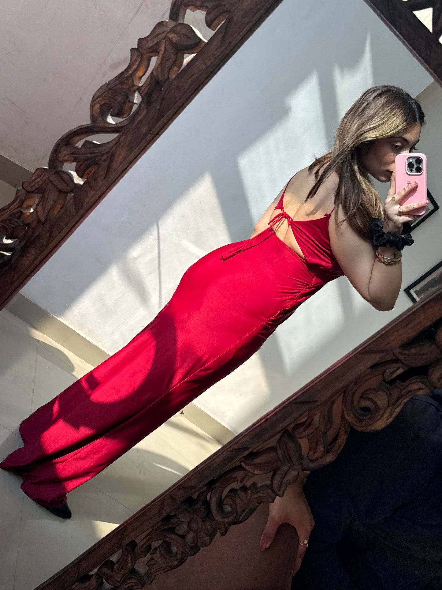 Rose slip gown