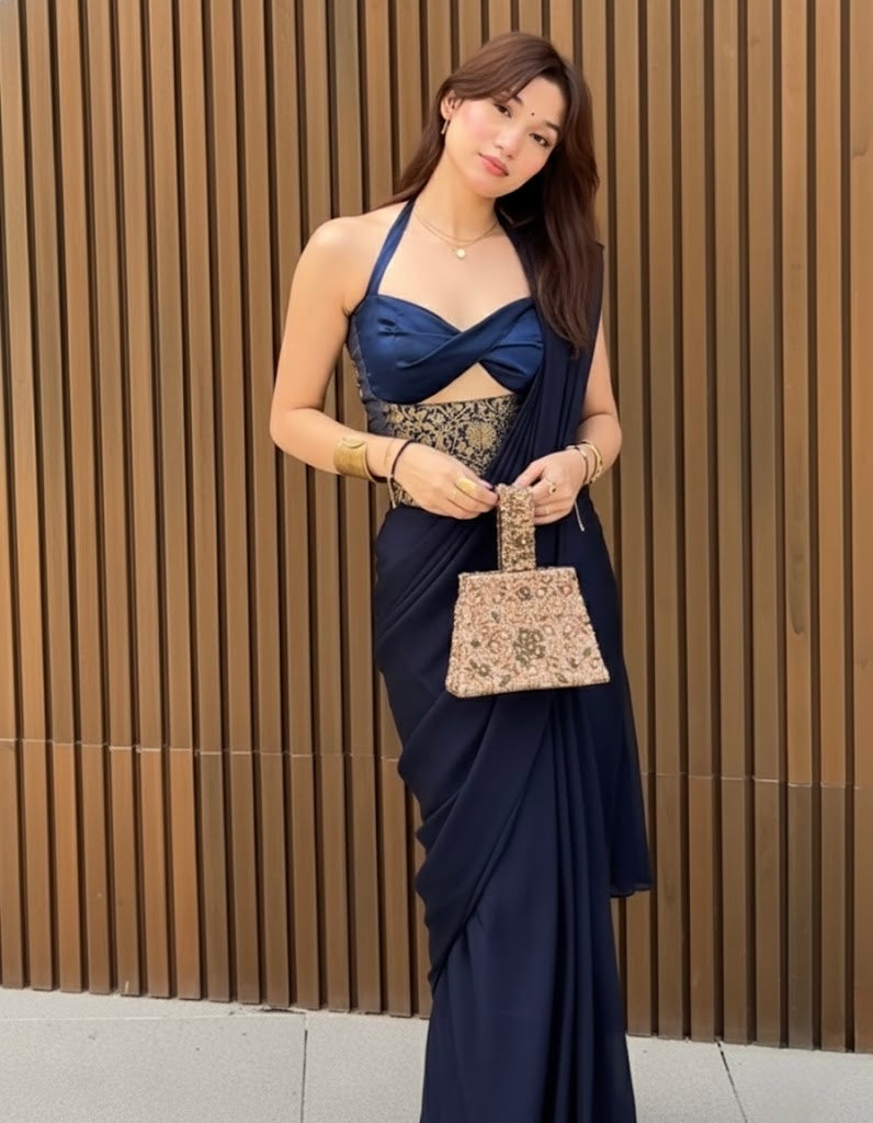 Mehfil corset with saree