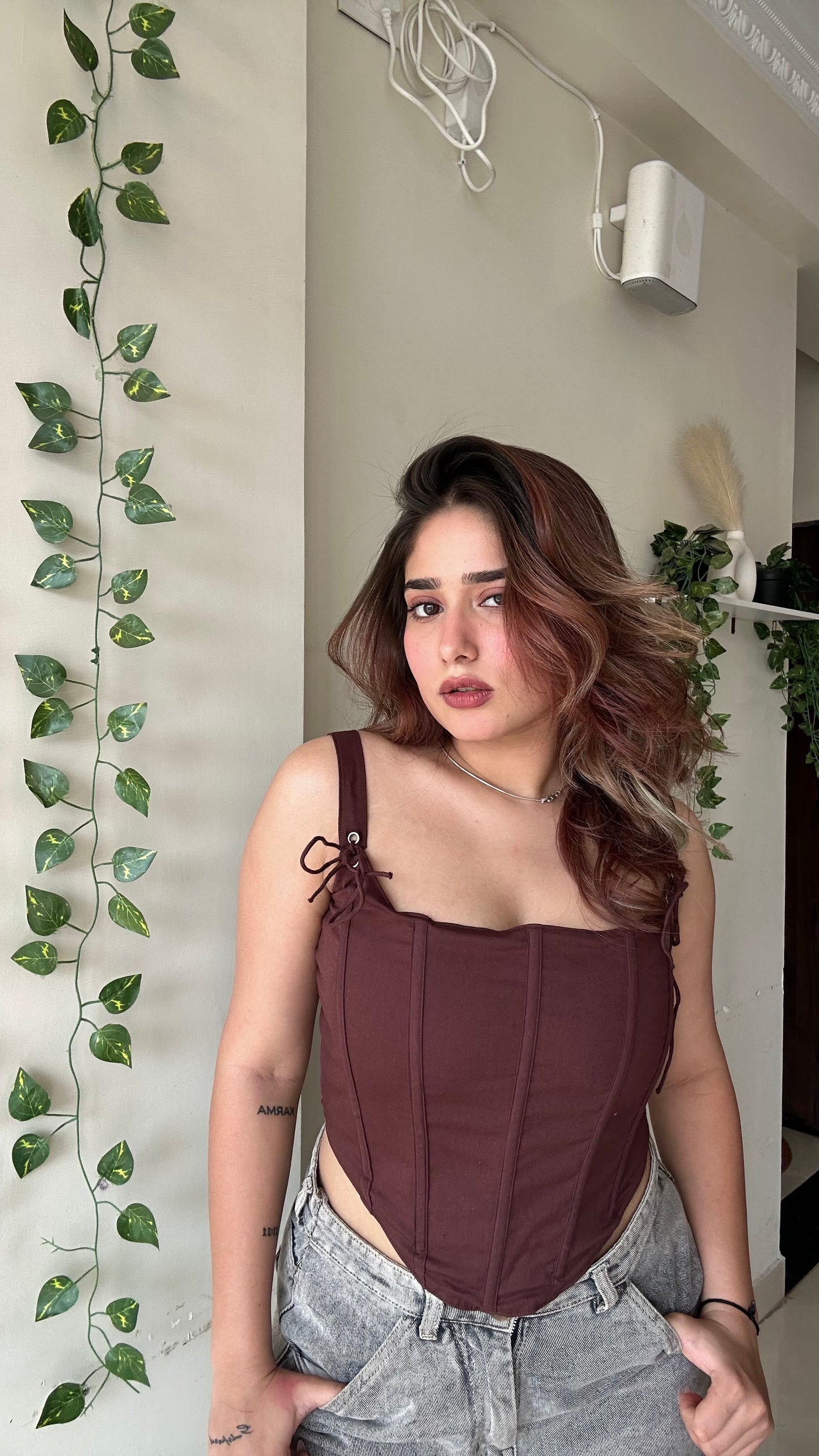 Espresso Hour corset top