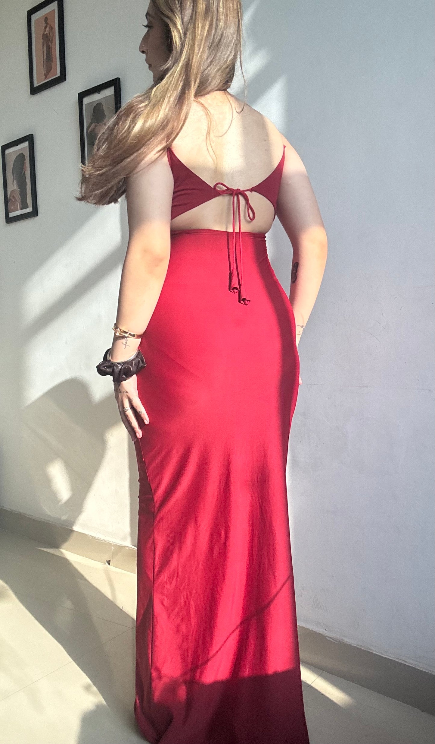 Rose slip gown