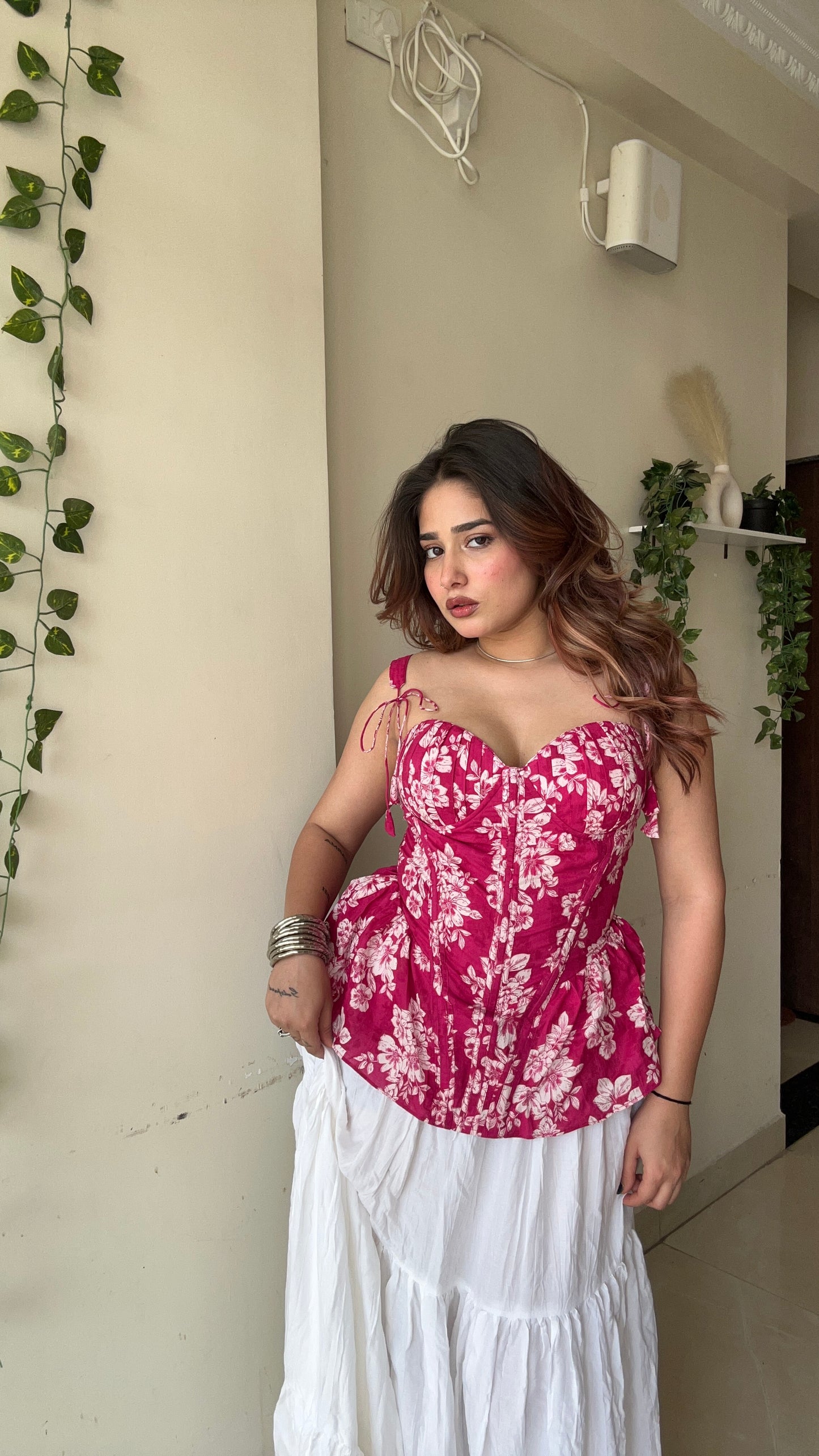Crimson kiss corset top