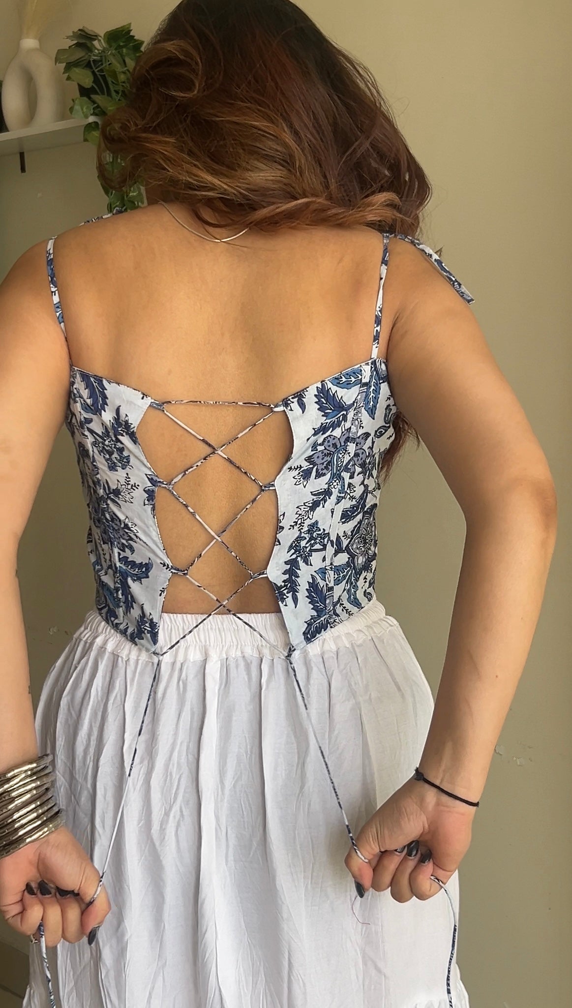 Summer in Santorini corset