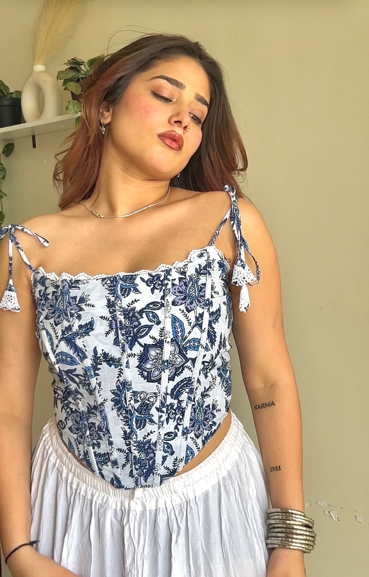 Summer in Santorini corset