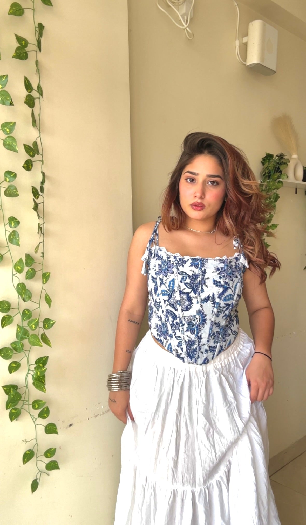 Summer in Santorini corset