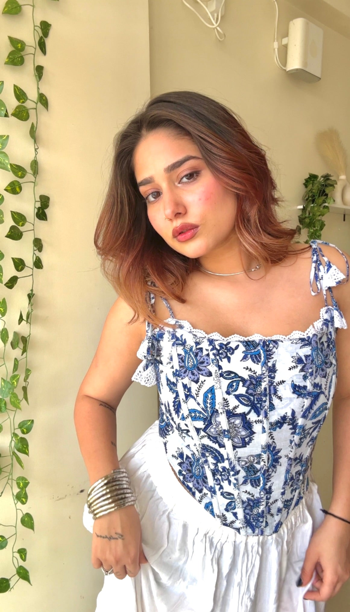 Summer in Santorini corset