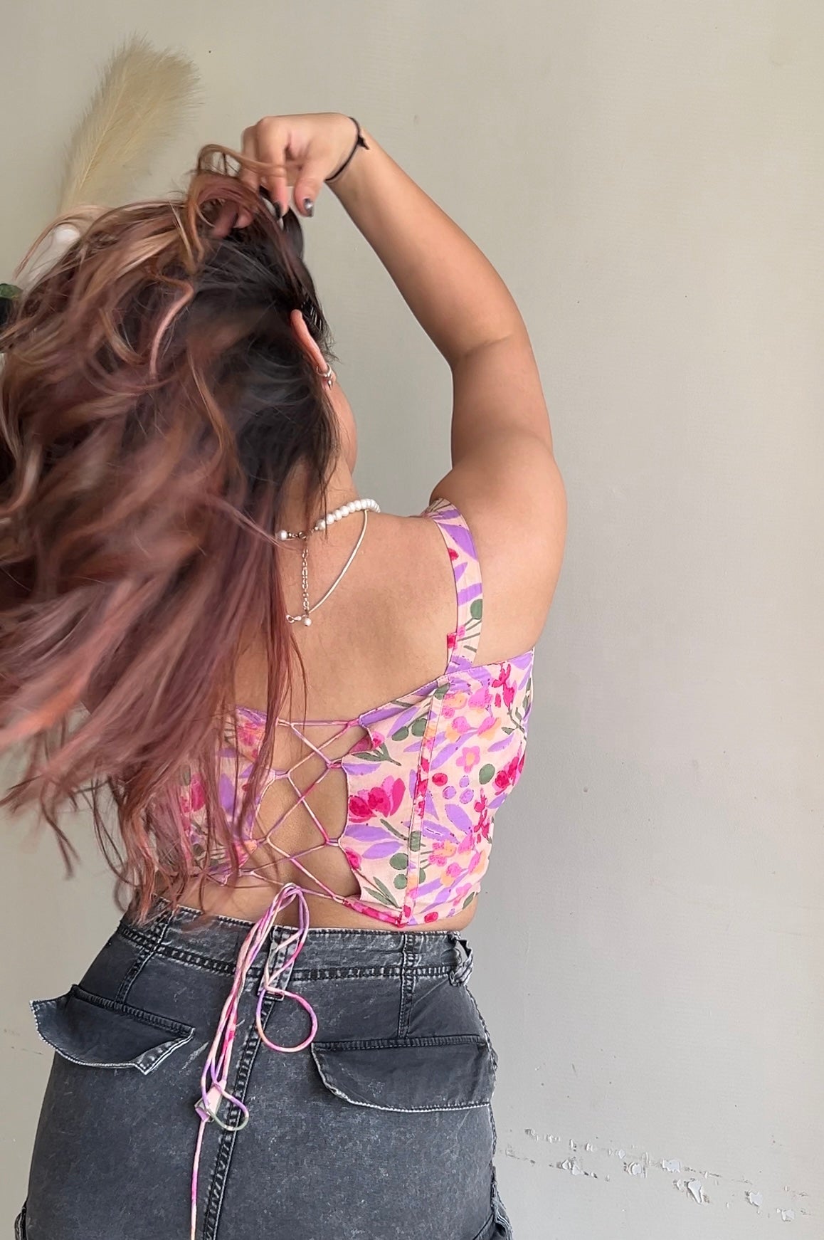 Rosé Riot corset