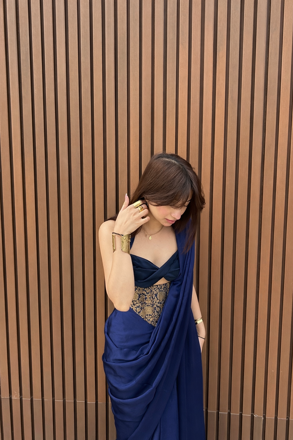Mehfil corset with saree