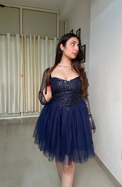 Midnight sequin polly dress