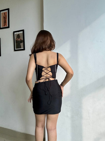 Bling corset co ord set