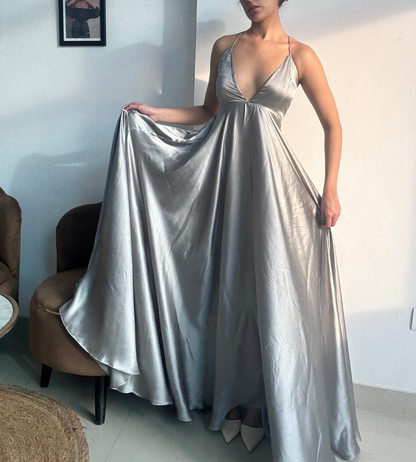 Satin slip gown