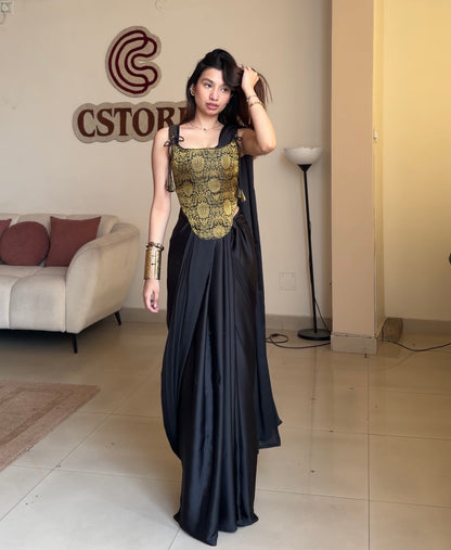 OG Banarasi corset with saree