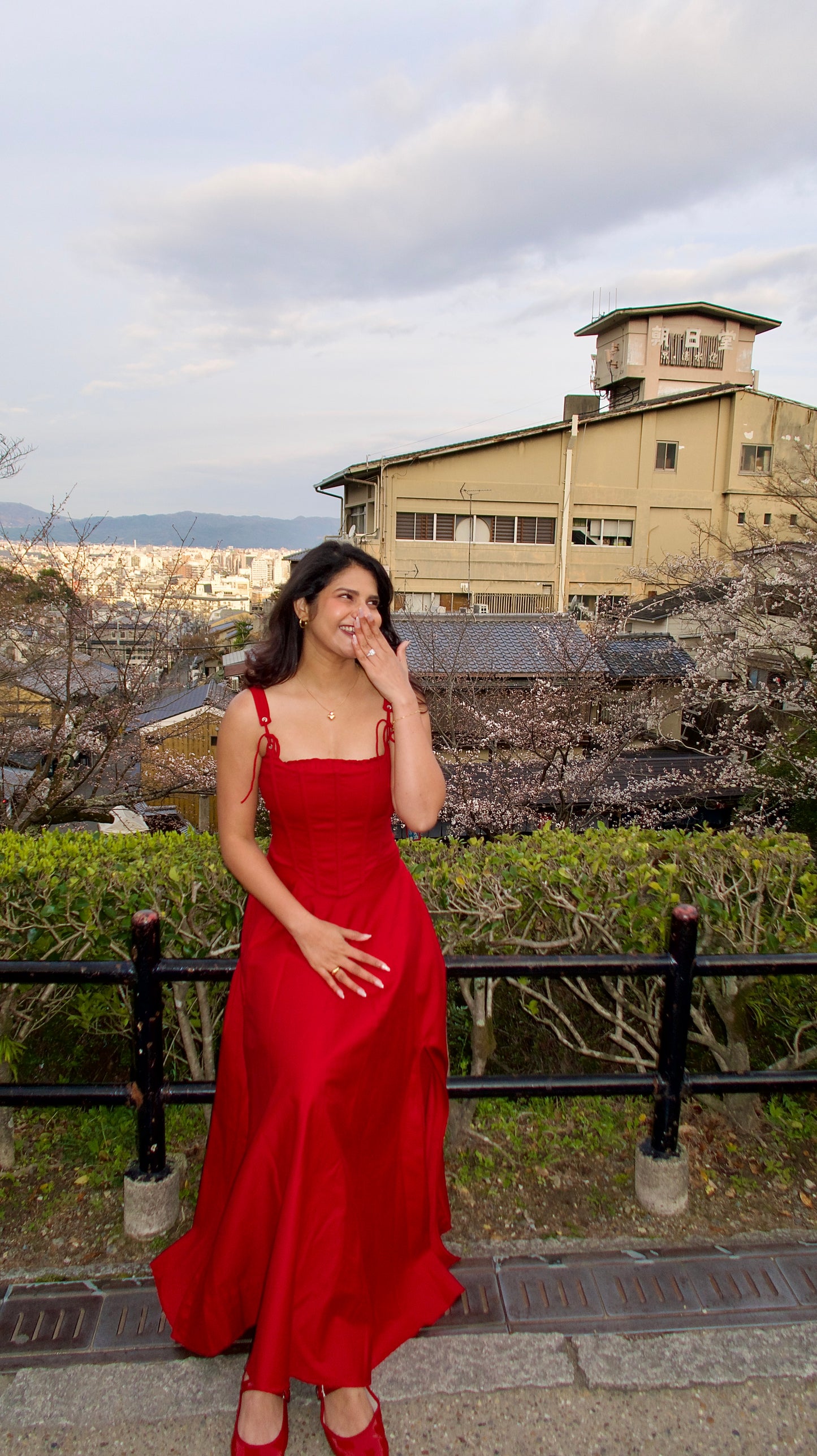 Red corset top and dress set