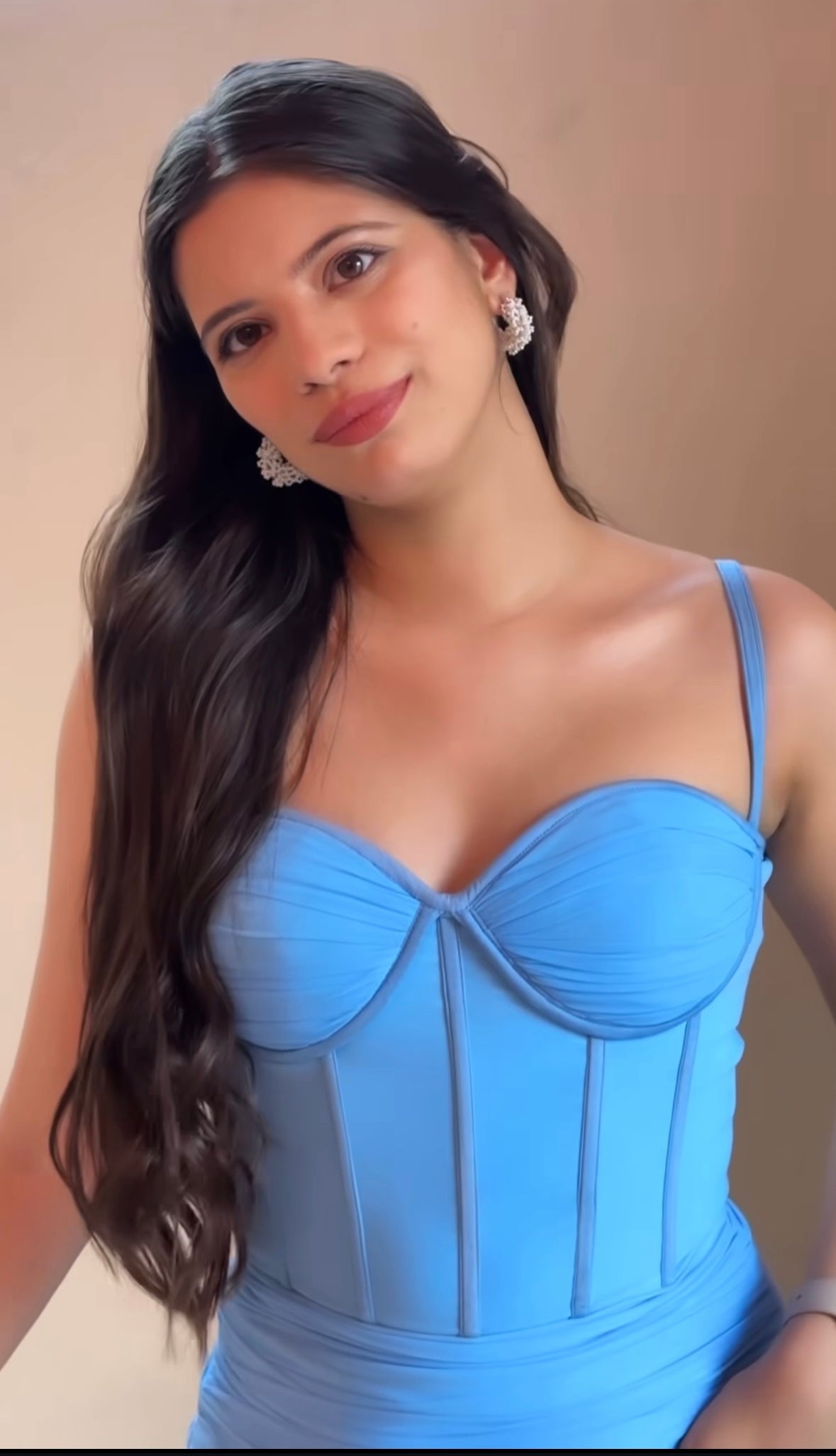 Corset blue dress