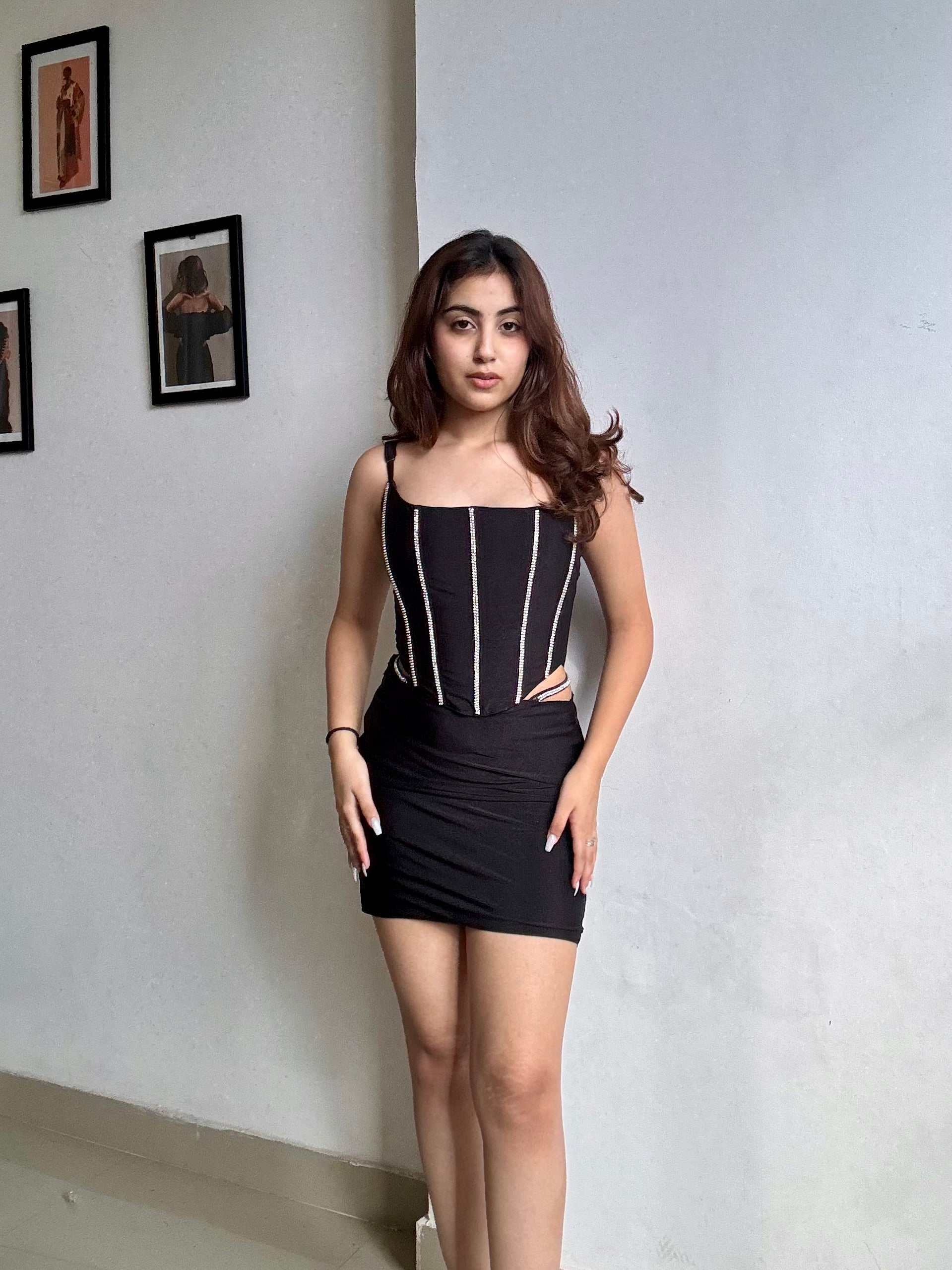 Bling corset co ord set