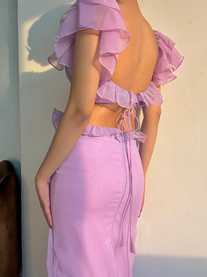 ruffle lilac  dress