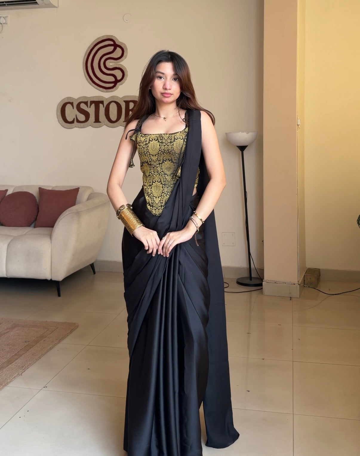 OG Banarasi corset with saree