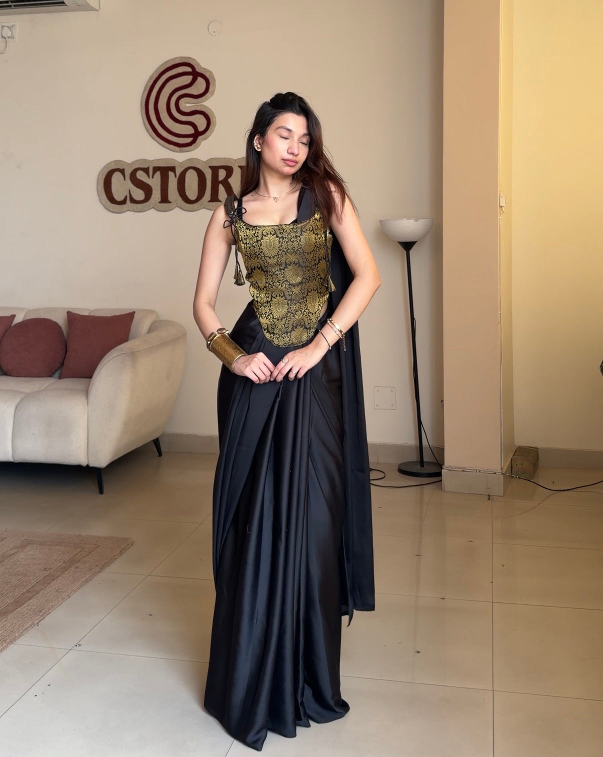 OG Banarasi corset with saree