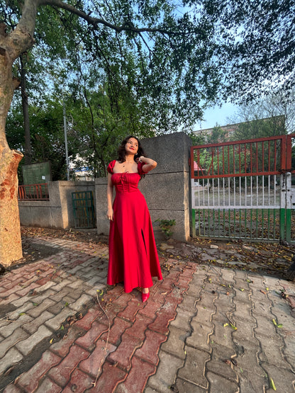 Kiara maroon dress