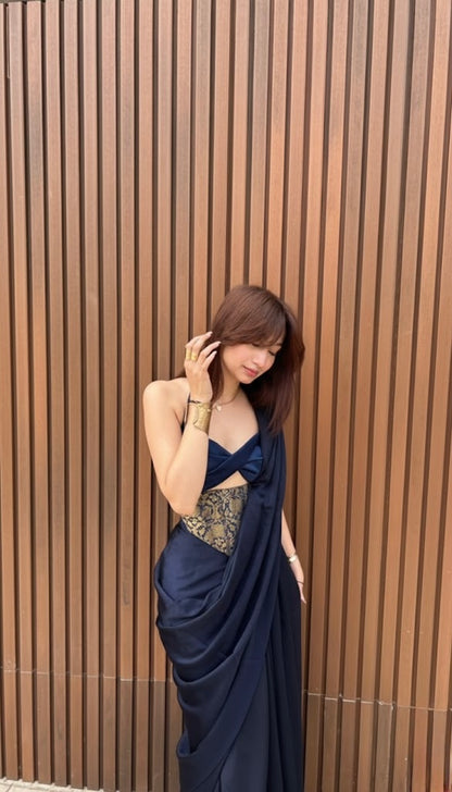 Mehfil corset with saree