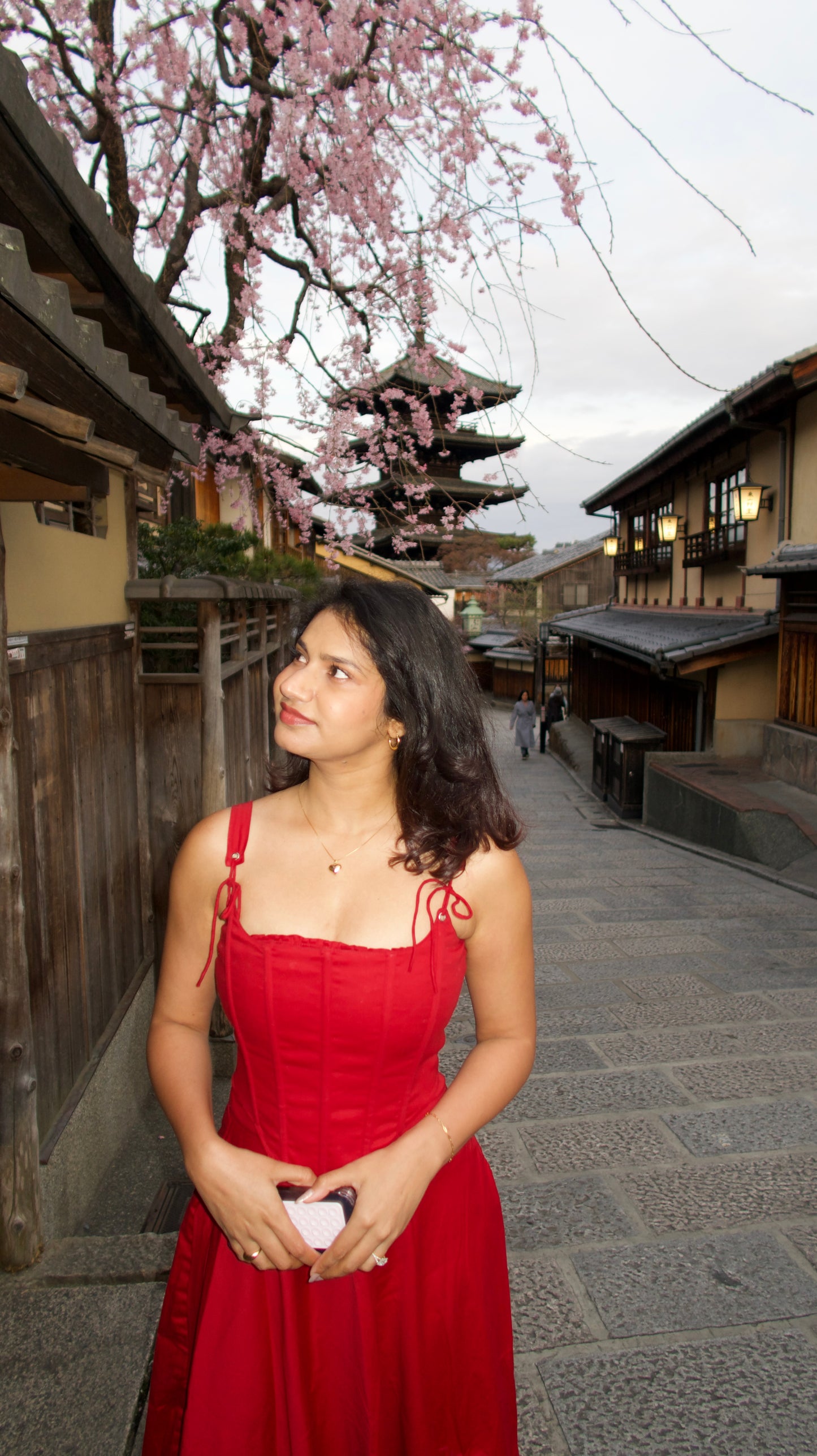 Red corset top and dress set