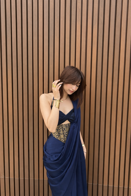 Mehfil corset with saree