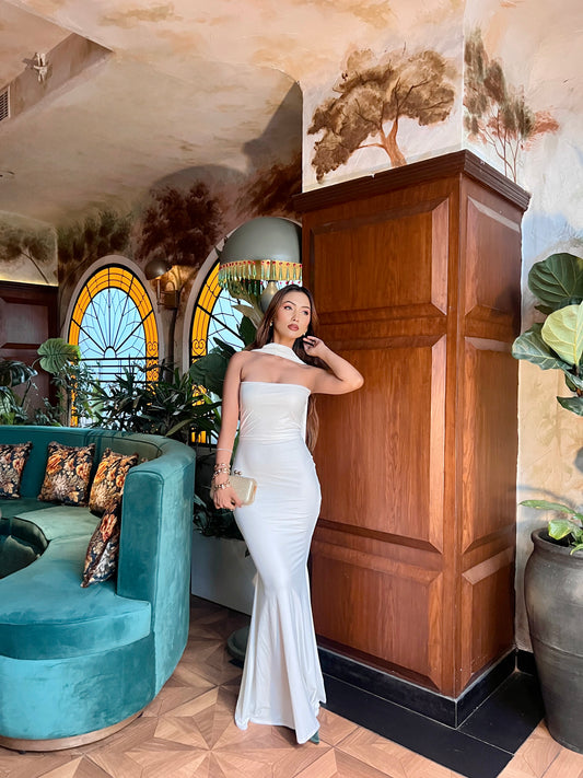 Swan slip dress