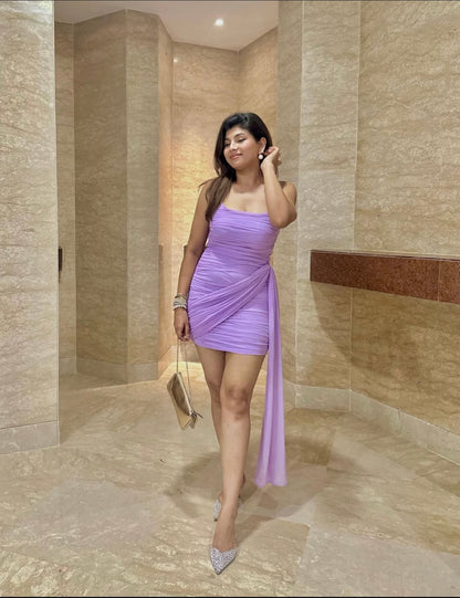 Lilac drape dress