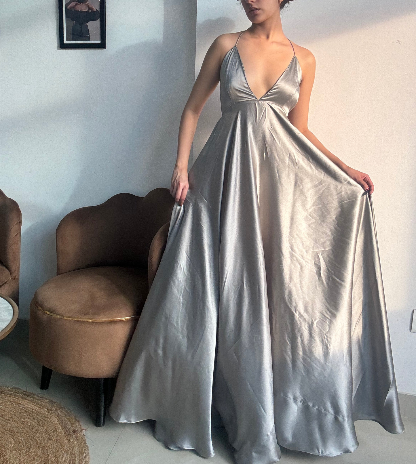 Satin slip gown