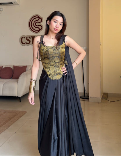 OG Banarasi corset with saree