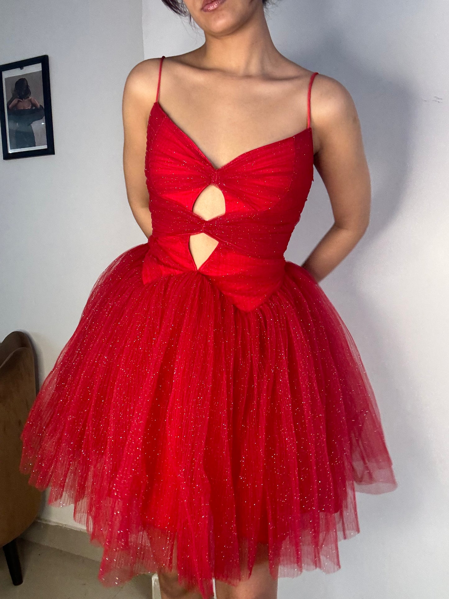 Shimmer red dress