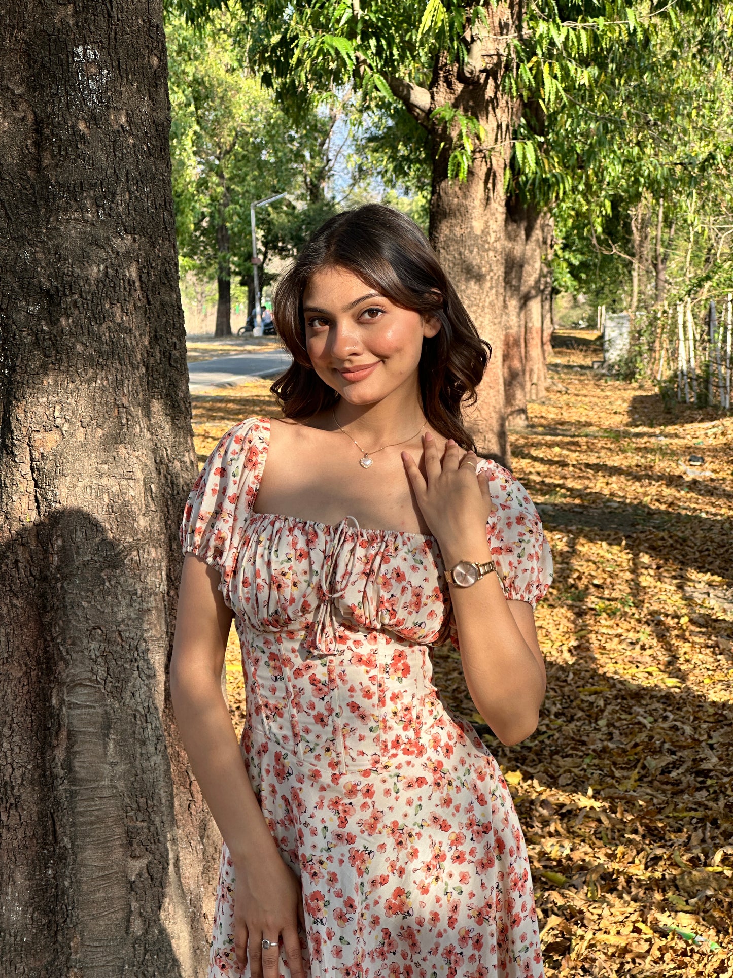 Floral Symphony corset dress