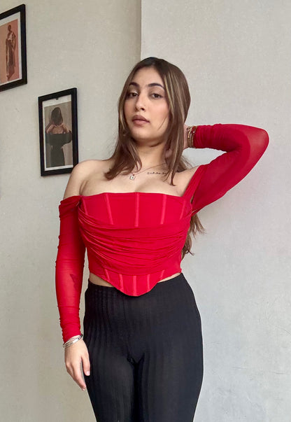 Ruby red  corset top