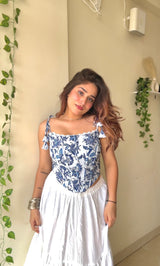 Summer in Santorini corset