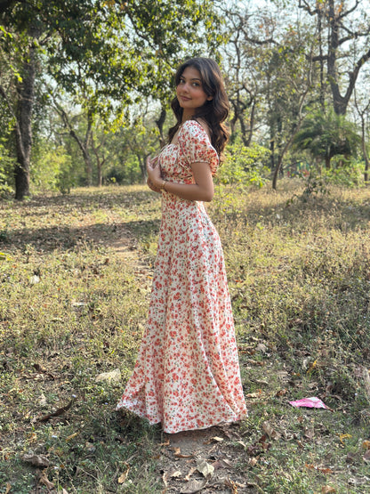 Floral Symphony corset dress