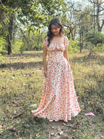 Floral Symphony corset dress