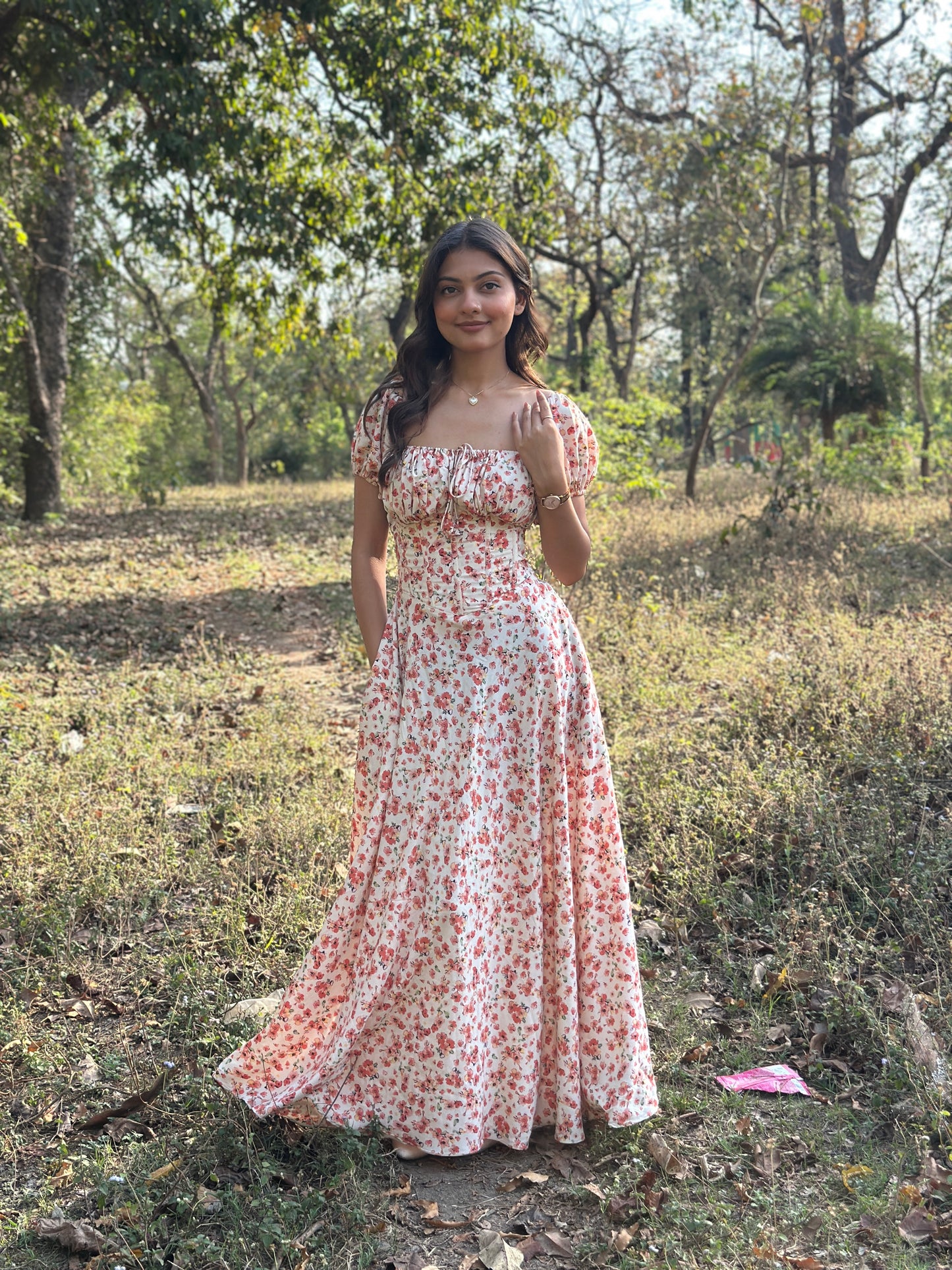 Floral Symphony corset dress