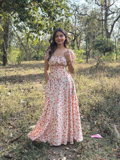 Floral Symphony corset dress