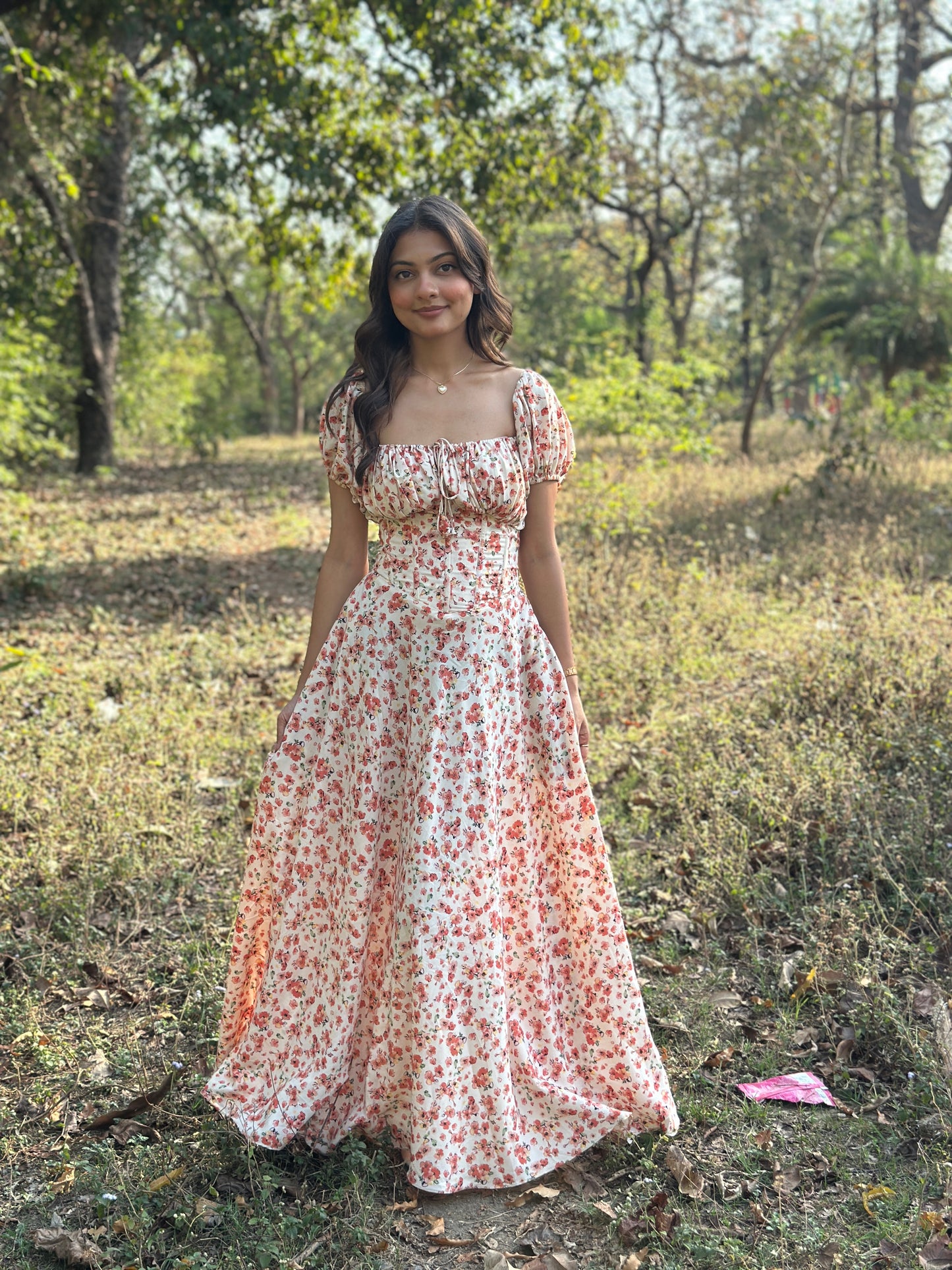 Floral Symphony corset dress