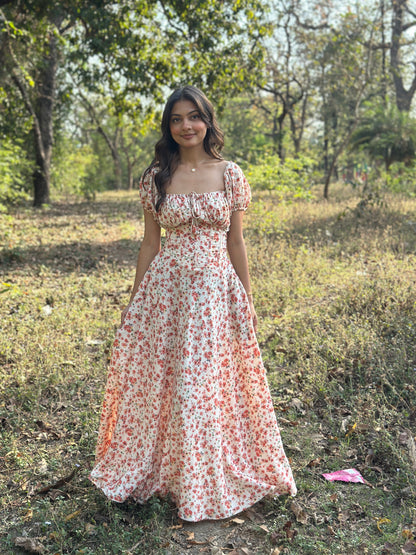 Floral Symphony corset dress