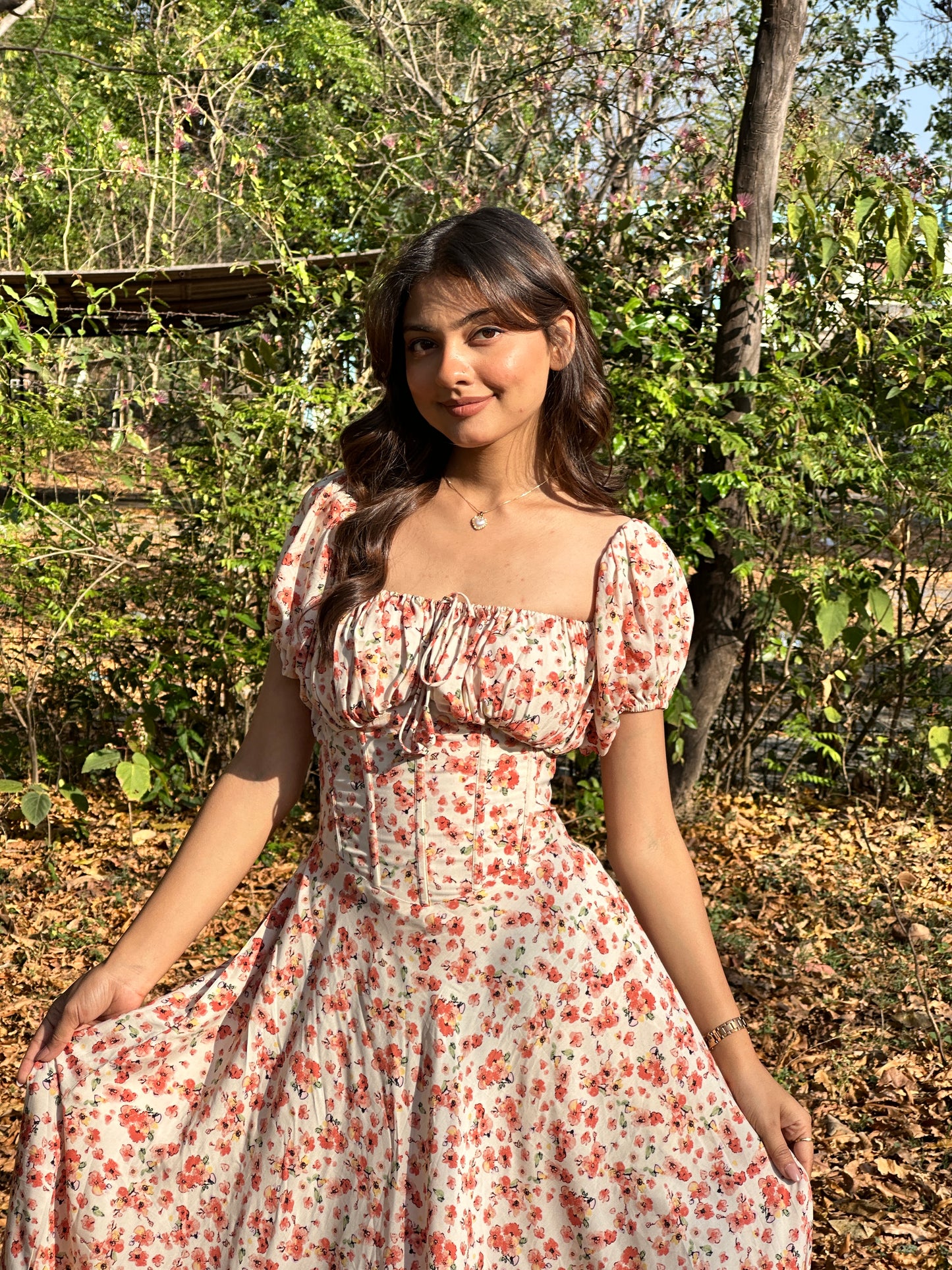 Floral Symphony corset dress