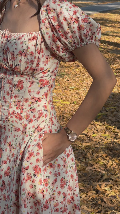 Floral Symphony corset dress