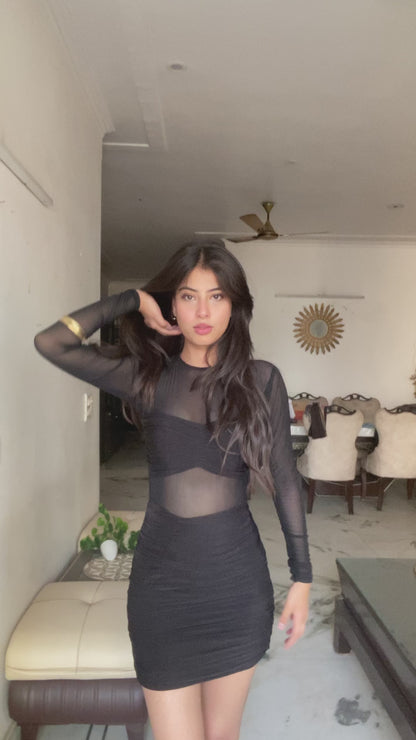 Mesh black dress